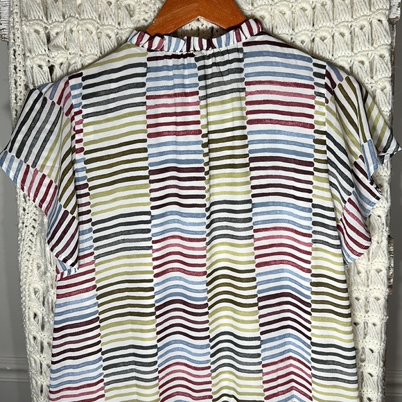 LOFT Women's Shifted Striped Tiered Flounce Dress - Picture 7 of 10